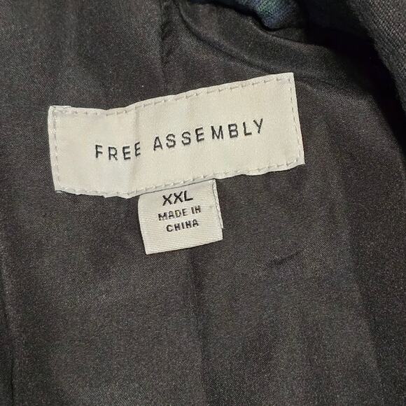 Free Assembly Women's Slim Double Breasted Plaid Blazer Jacket Plus‎ Size XXL - Picture 12 of 12